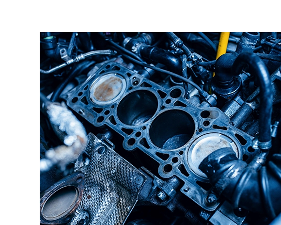 Car engine, Blue car engine